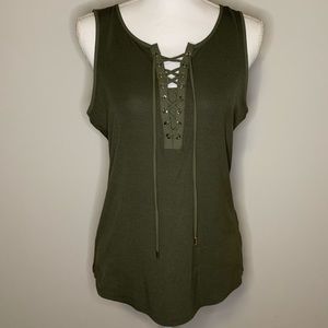 WHBM lace up tank
